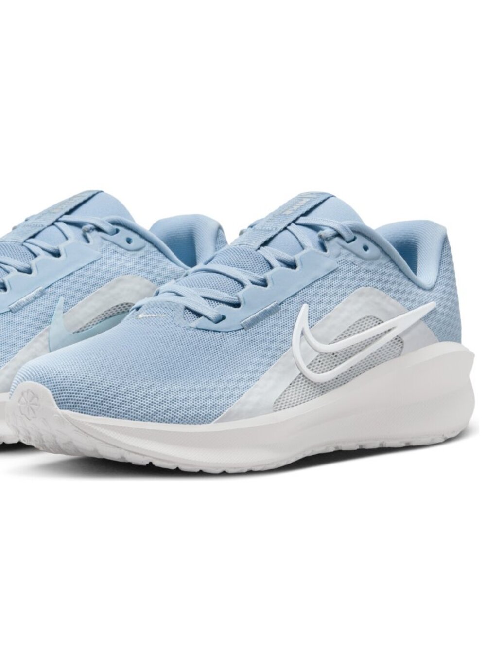 Nike Women's Downshifter 13 Knit Running Sneaker, Size 8W, Light Blue White